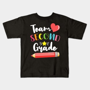 Team Second Grade Cute Back To School Gift For Teachers and Students Kids T-Shirt